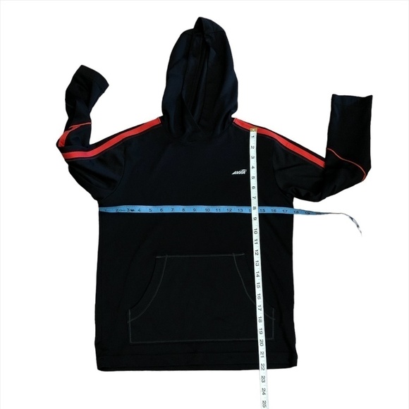 AVIA Sweatshirt Boy's Size Medium 10-12 Black Red Hood Pullover Hoodie - Picture 3 of 9